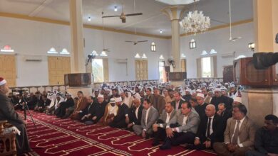 The Minister of Endowments participates in Friday prayers at Al-Rawda Mosque in North Sinai